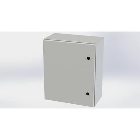 Saginaw Control & Engineering 1/4 Turn Latch Electrical Enclosures, 24 in H, 10 in D, 20 in W, NEMA 3R, 4, 12, 13, Carbon Steel SCE-24EL2010LPLG